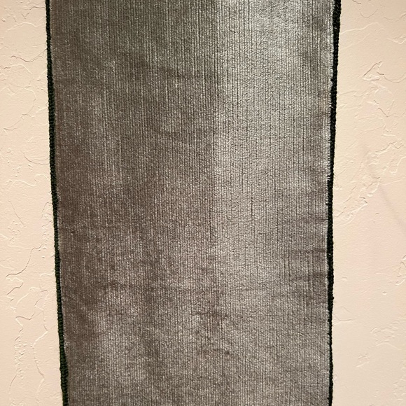 Vintage Needlepoint Green Floral & Velvet Wall Decor~Runner - Picture 10 of 10